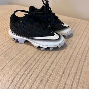 Nike Black and Silver Kids' Cleats
